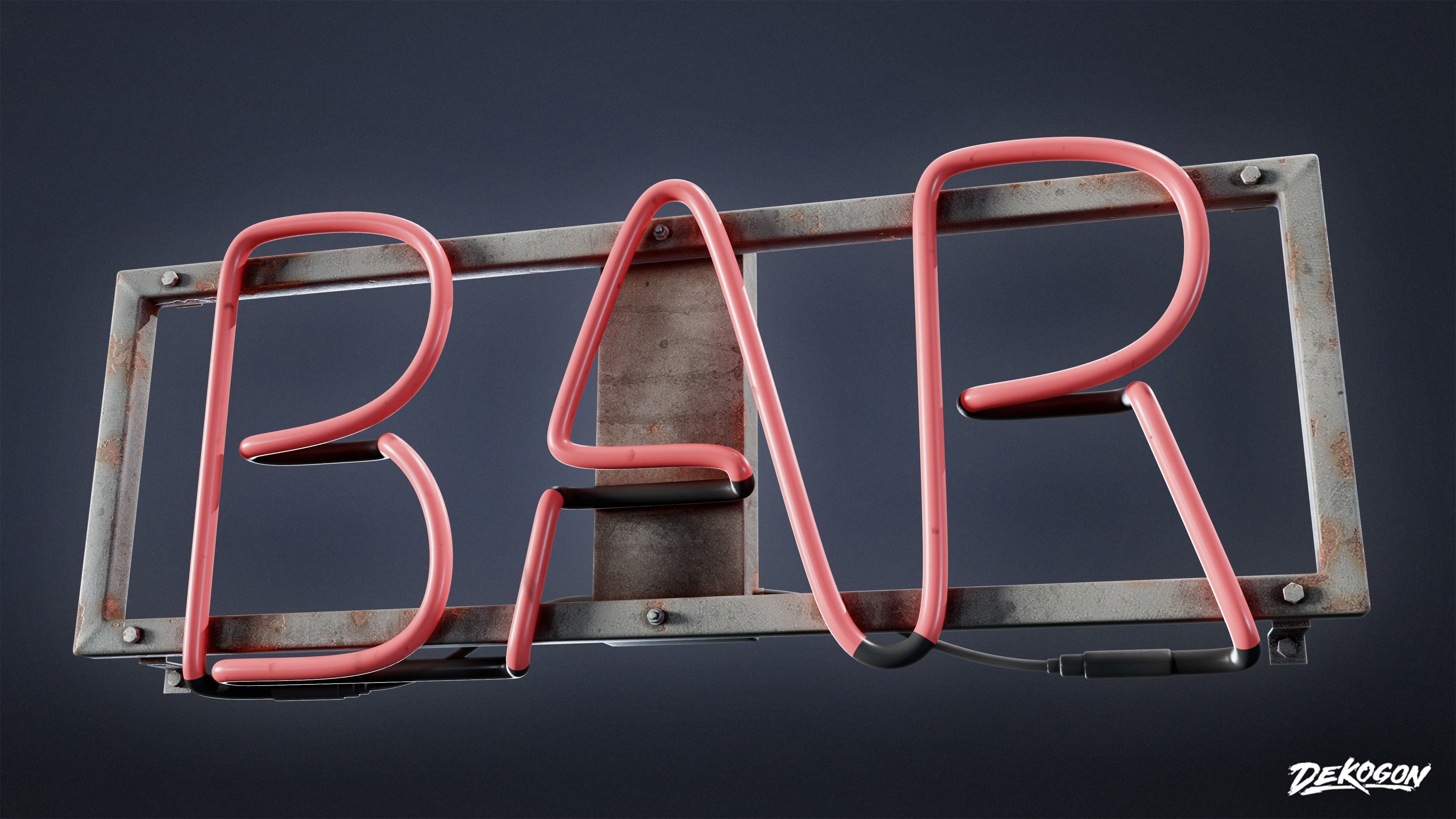 SIGNAGE - Neon Sign Set 17 - LOW POLY AND NANITE Low-poly 3D model_14