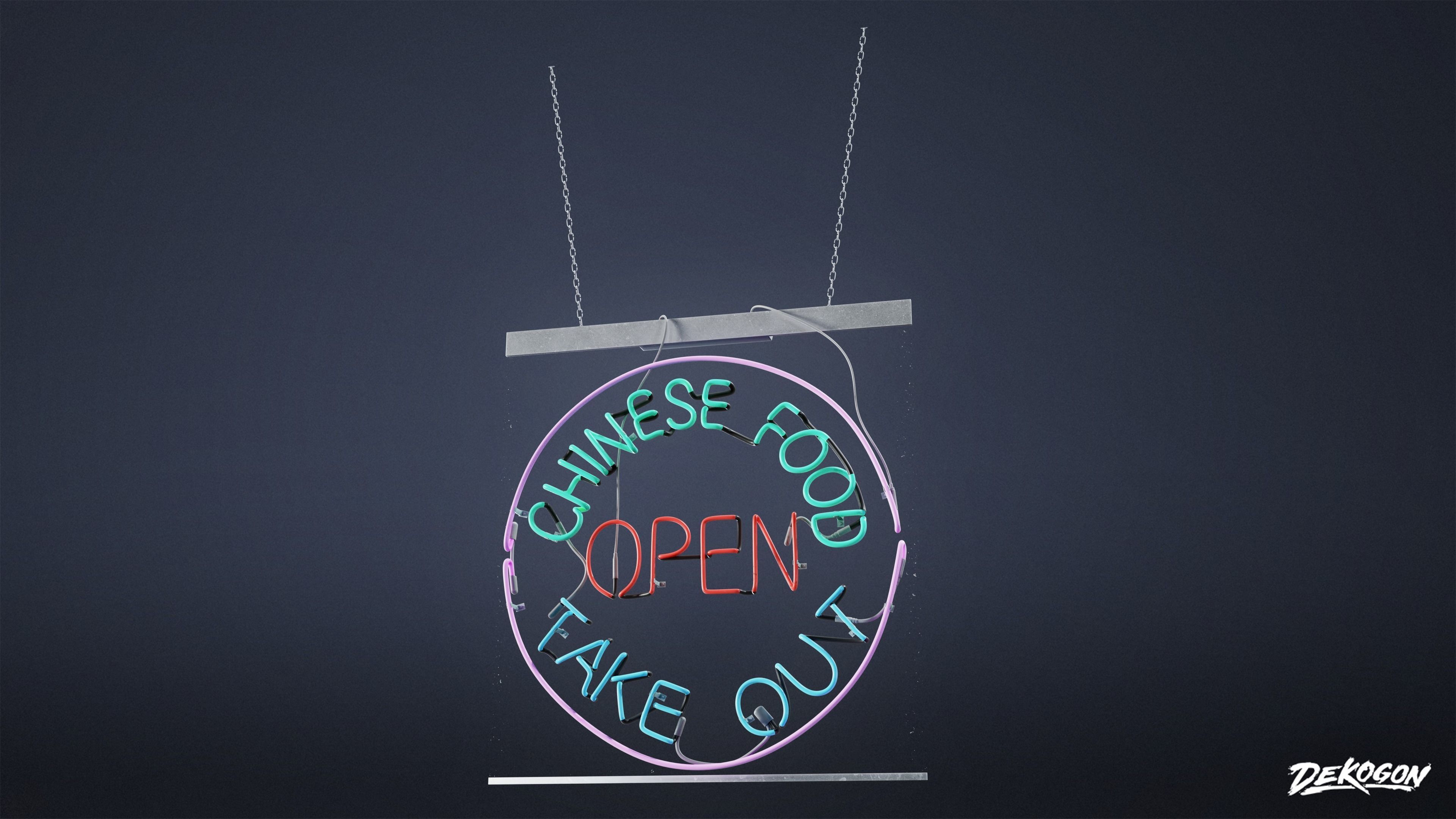 SIGNAGE - Neon Sign Set 17 - LOW POLY AND NANITE Low-poly 3D model_16