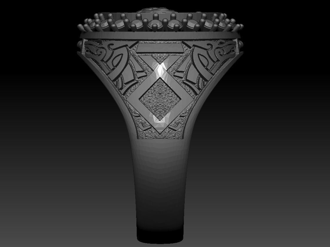 Zodiac sign Cancer Ring 3d Print Model 3D print model_9