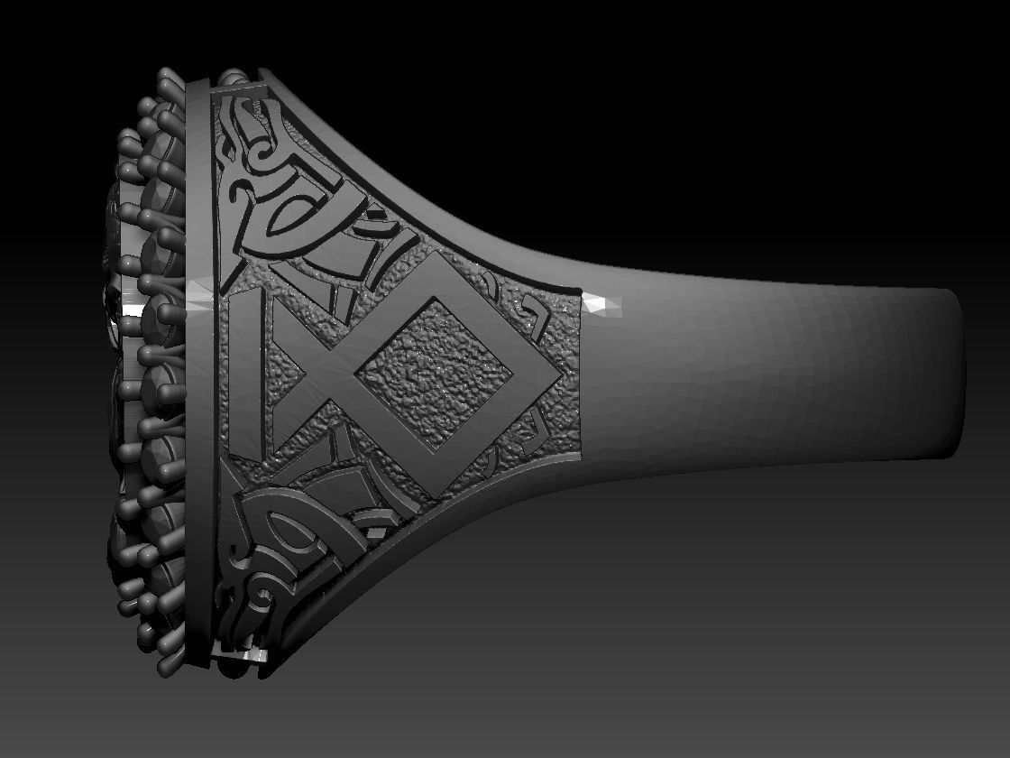 Zodiac sign Aquarius Ring 3d Print Model 3D print model_5