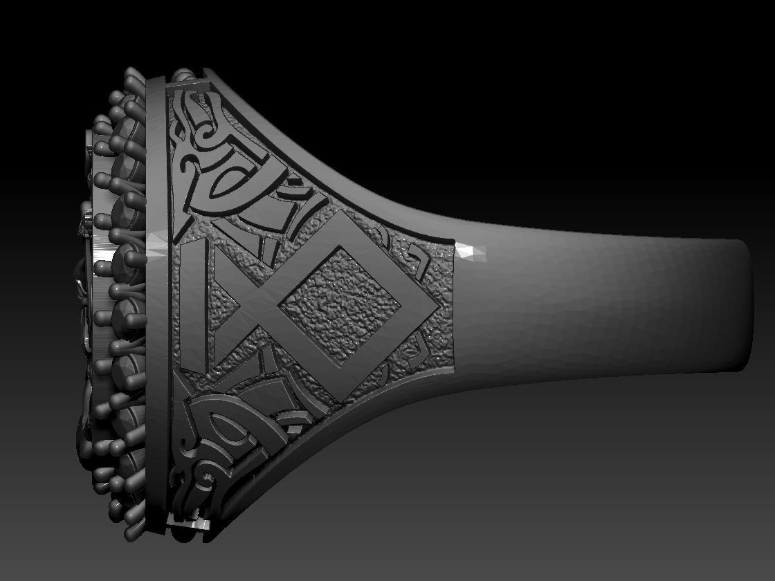 GEMINI ZODIAC ROUND RING 3d Print Model 3D print model_7