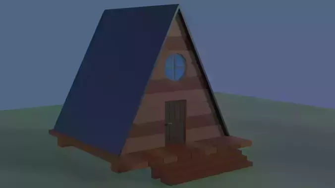 Low poly bungalow