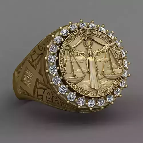 Zodiac sign Libra Ring 3d Print Model 3D print model
