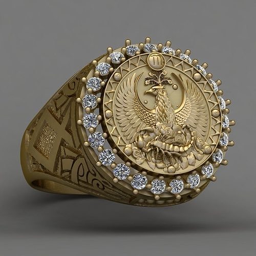 Zodiac sign Scorpio Ring Print Model 3D print model