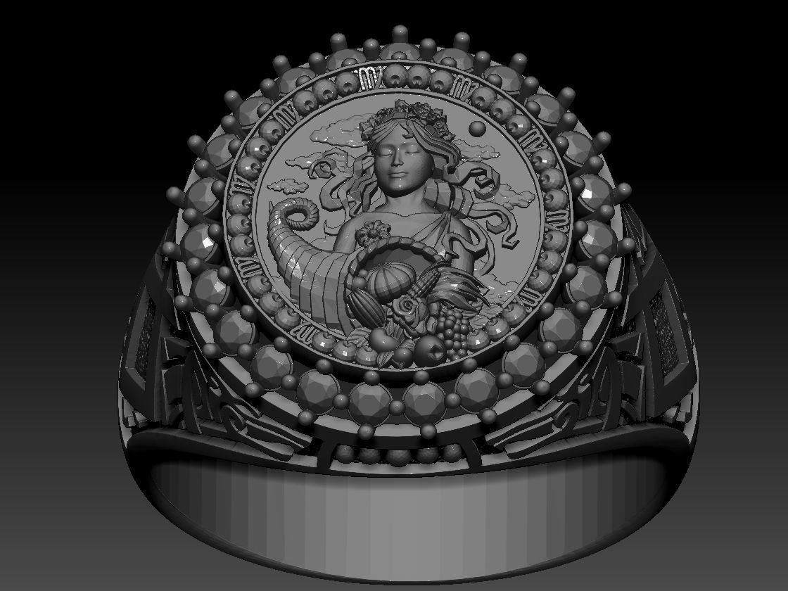 Zodiac sign Virgo Ring print Model 3D print model_3