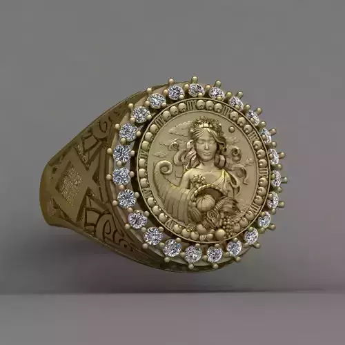 Zodiac sign Virgo Ring print Model
