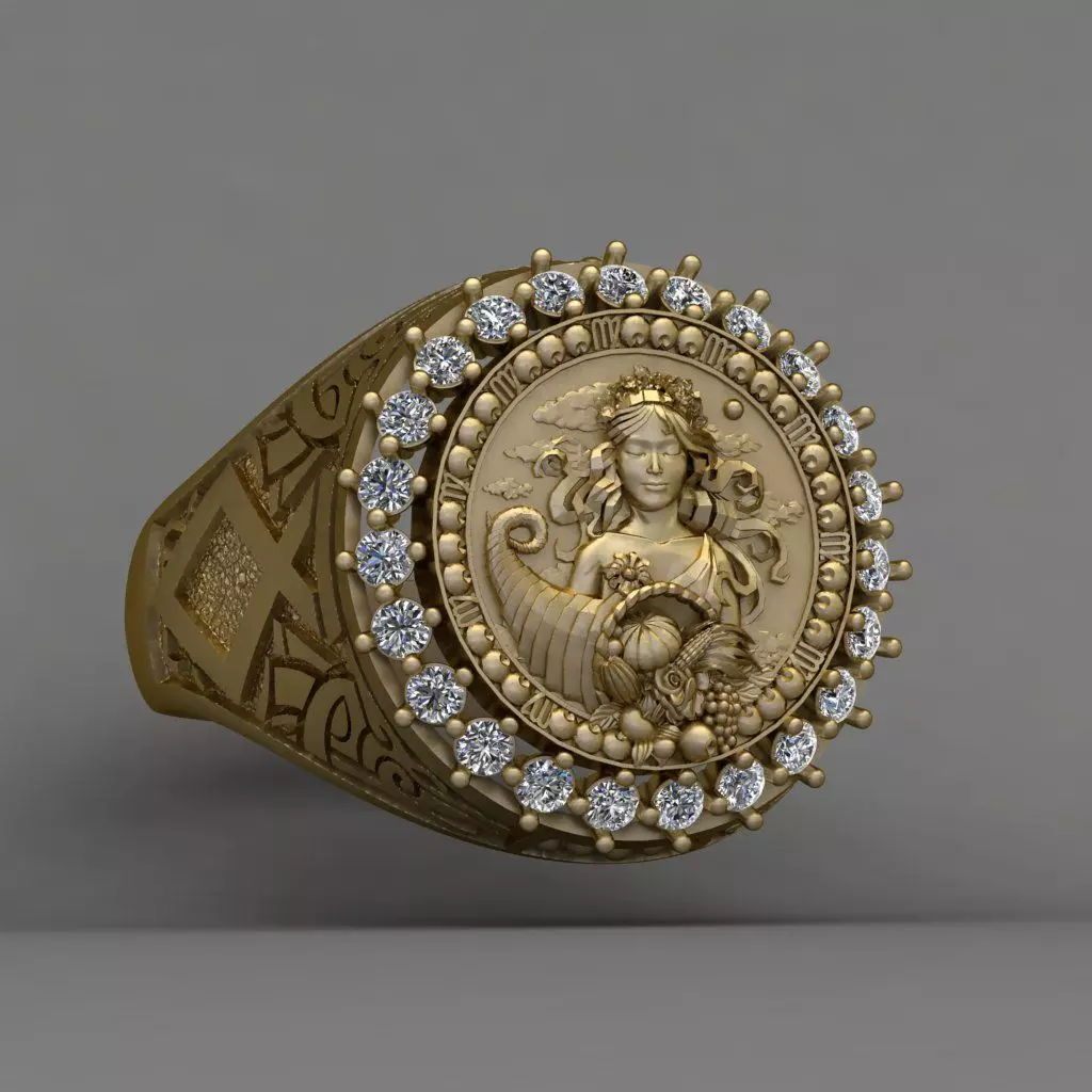 Zodiac sign Virgo Ring print Model 3D print model_0