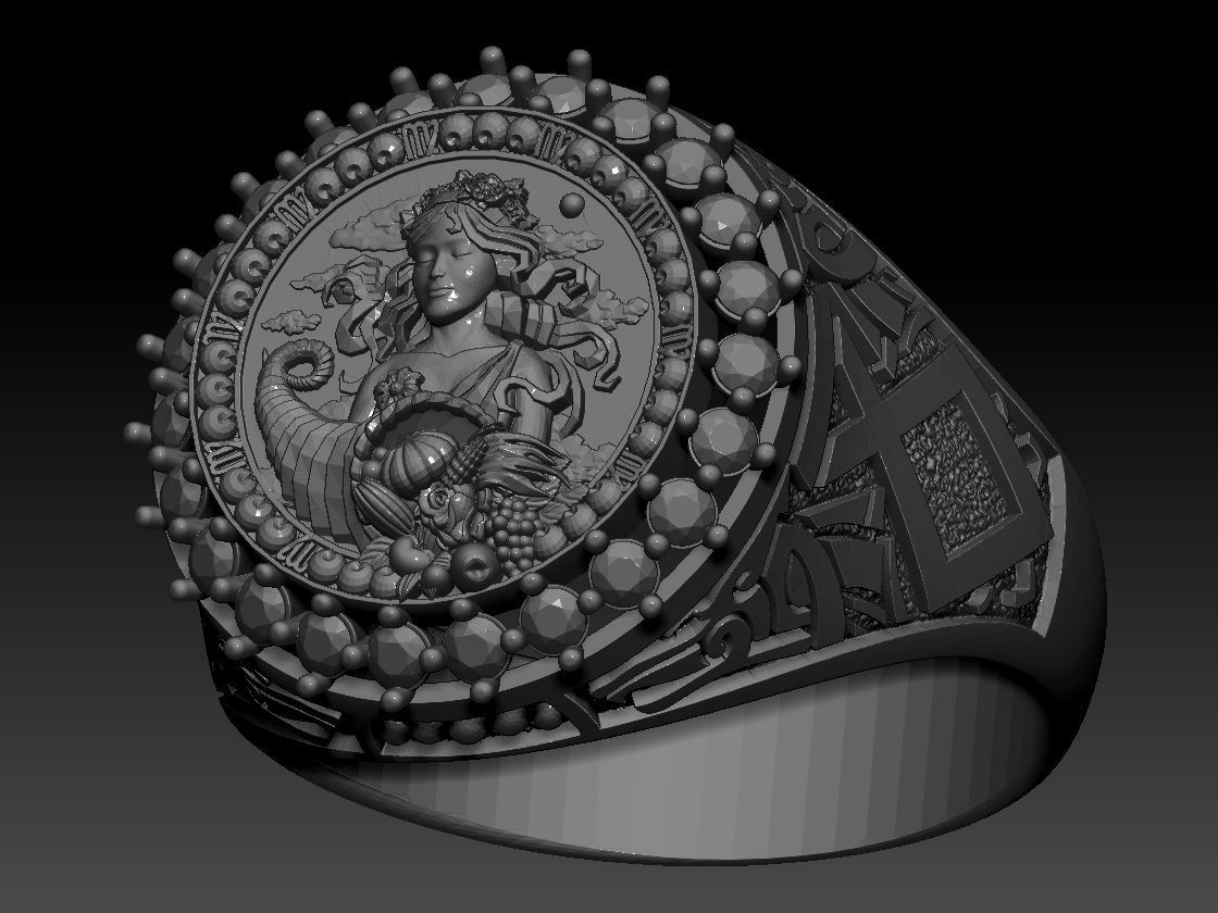 Zodiac sign Virgo Ring print Model 3D print model_2