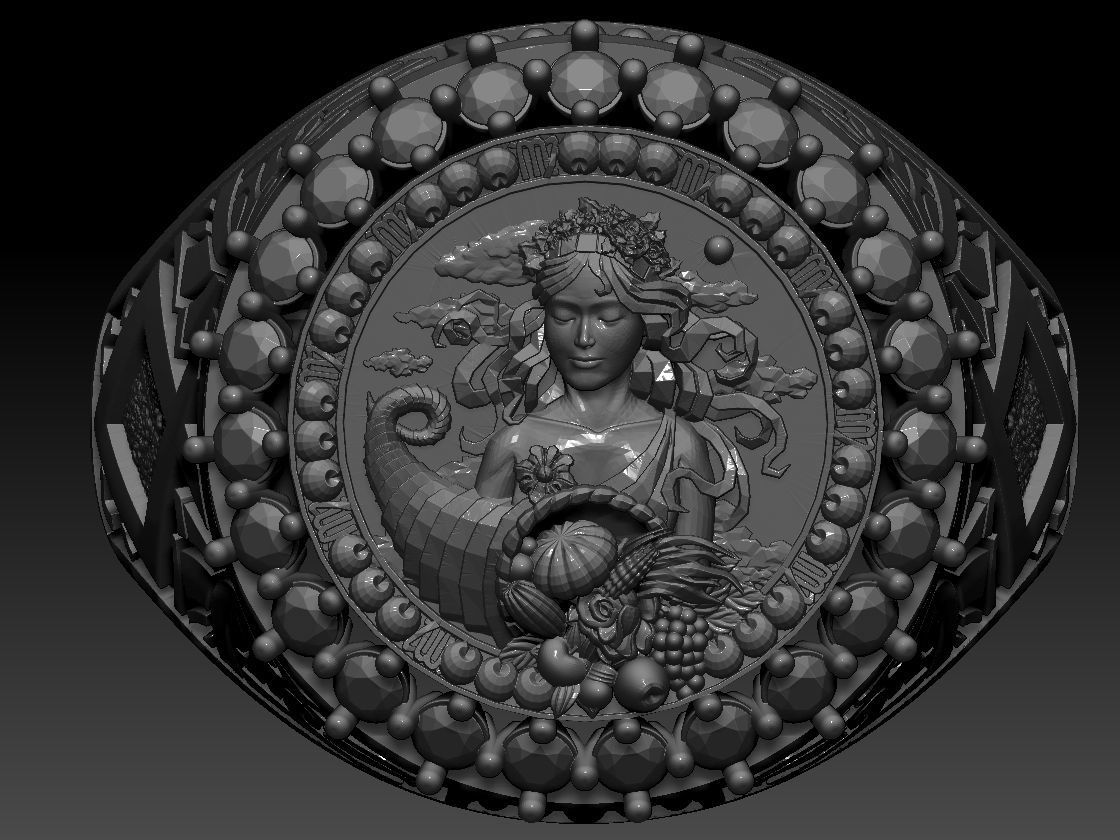 Zodiac sign Virgo Ring print Model 3D print model_1