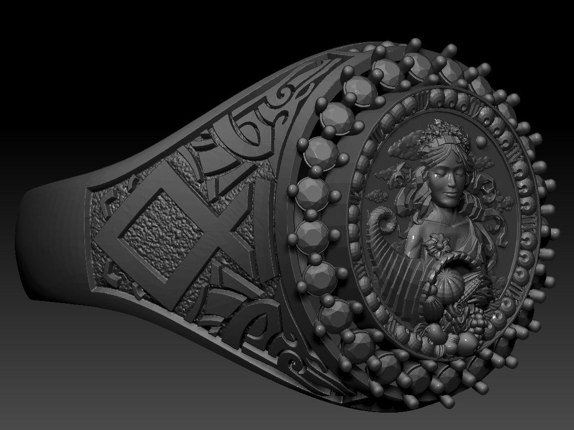 Zodiac sign Virgo Ring print Model 3D print model_16