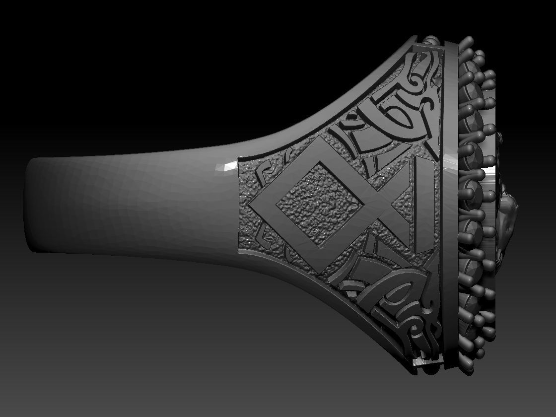 Zodiac sign Lion Ring 3d Print Model 3D print model_10