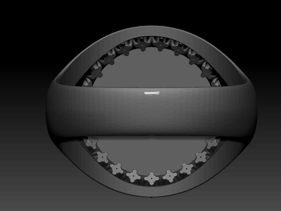 Zodiac sign Lion Ring 3d Print Model 3D print model_8