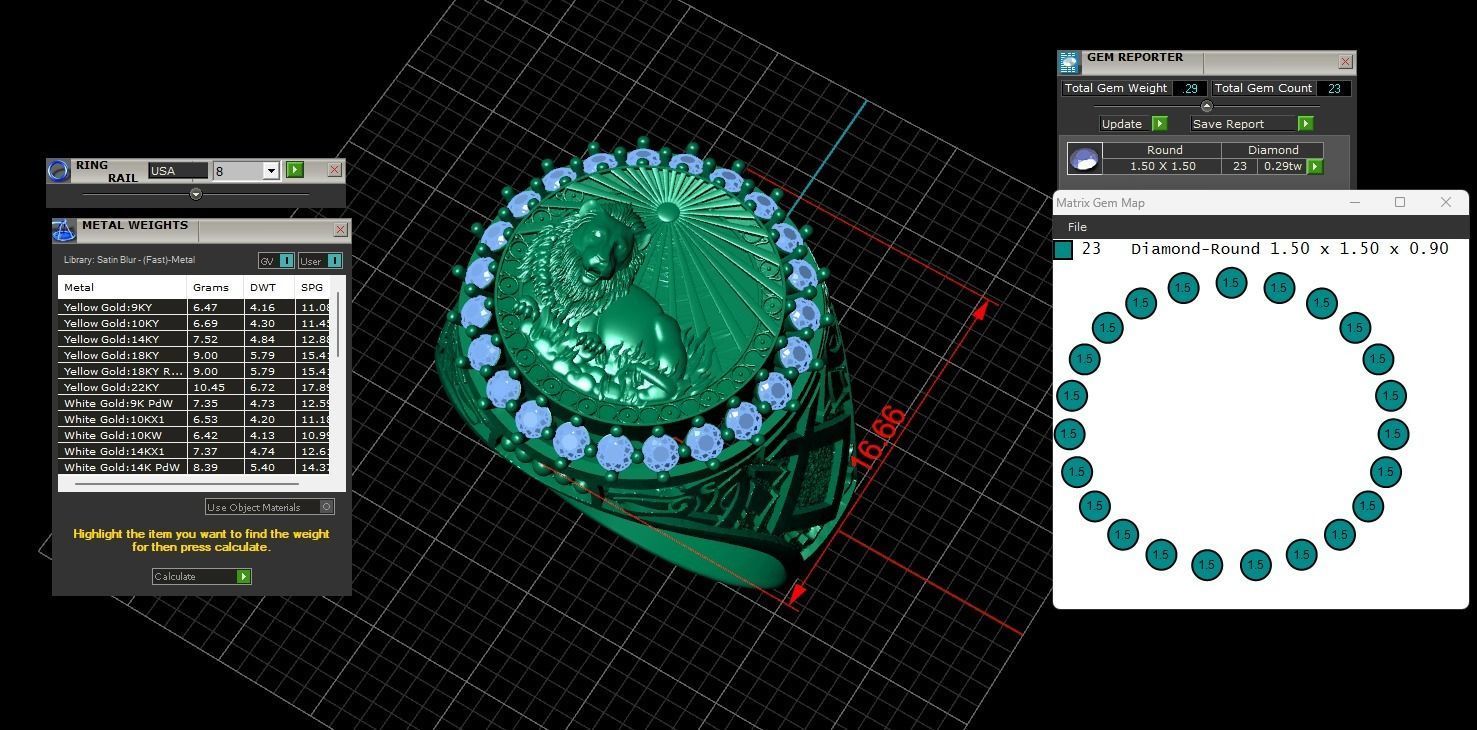 Zodiac sign Lion Ring 3d Print Model 3D print model_11