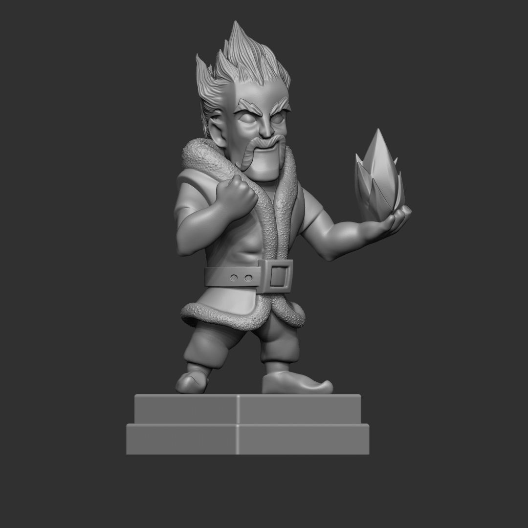 Clash royale ice wizard 3d model 3D print model_4