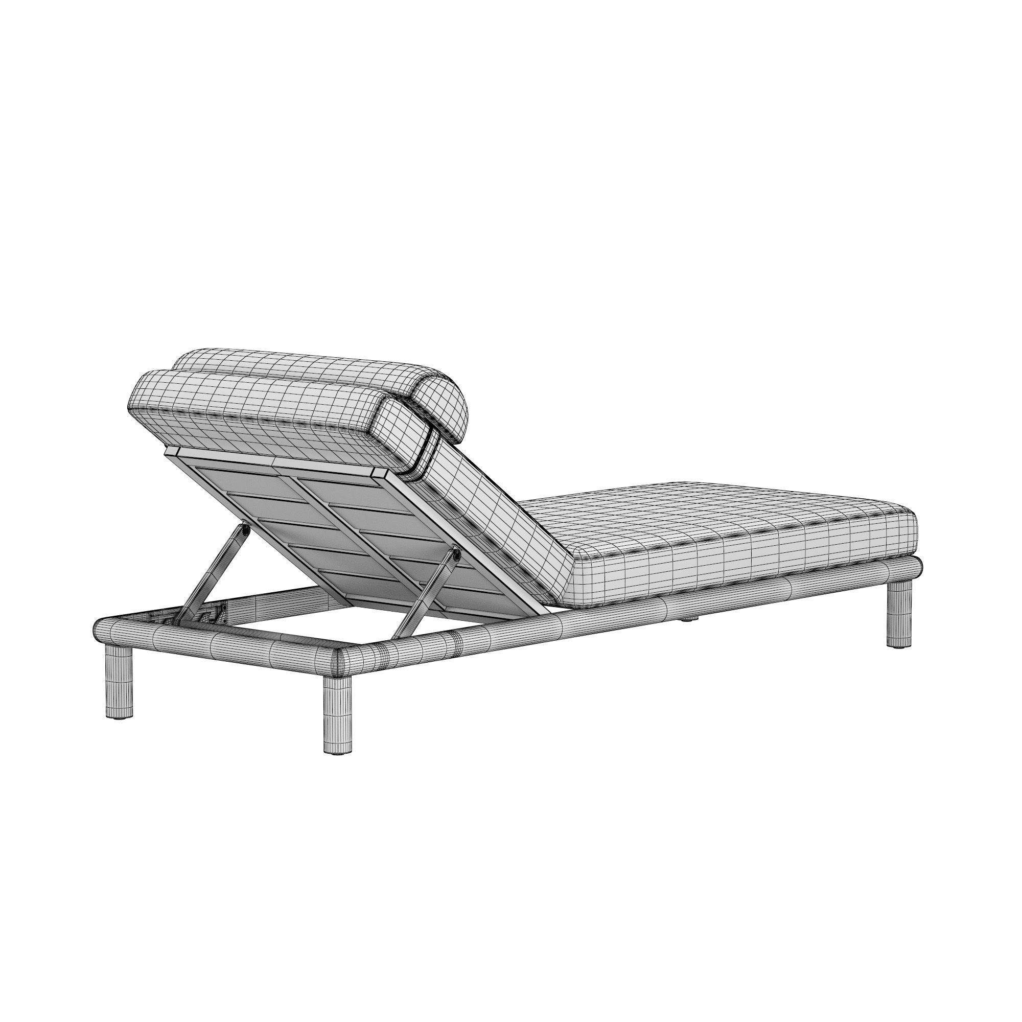 PALMA TEAK CHAISE 3D model_6