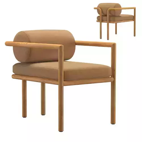 PALMA TEAK DINING ARMCHAIR 3D model