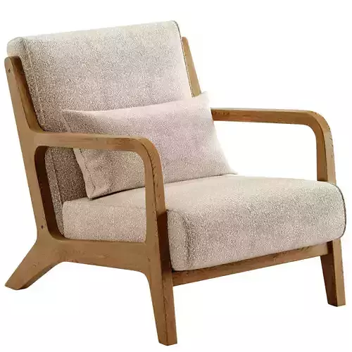 Nature Life Fabric Armchair With Armrests