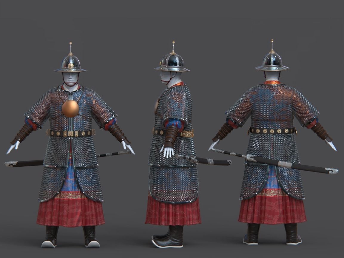 11-Ancient Chinese Armor-Ming dynasty 3D model_14