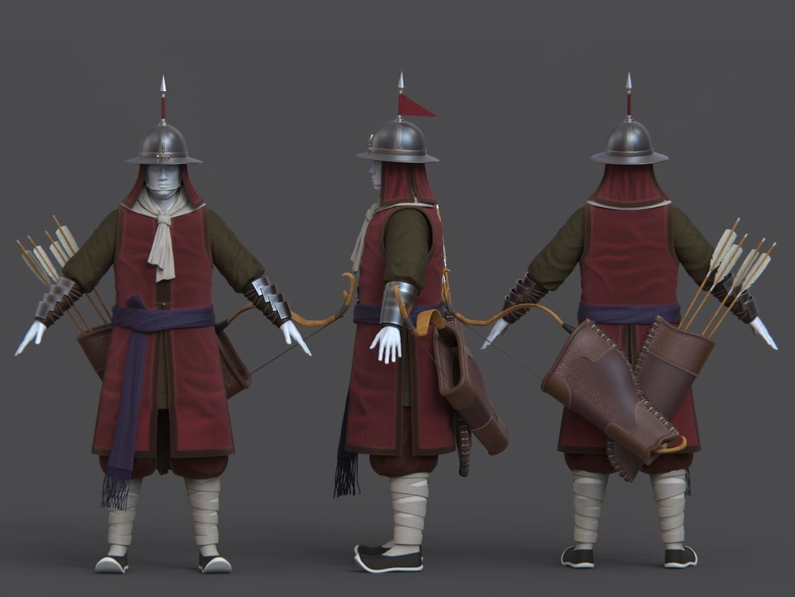 11-Ancient Chinese Armor-Ming dynasty 3D model_6