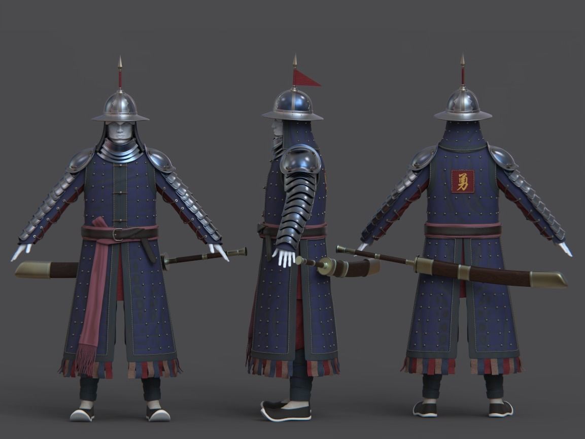 11-Ancient Chinese Armor-Ming dynasty 3D model_2