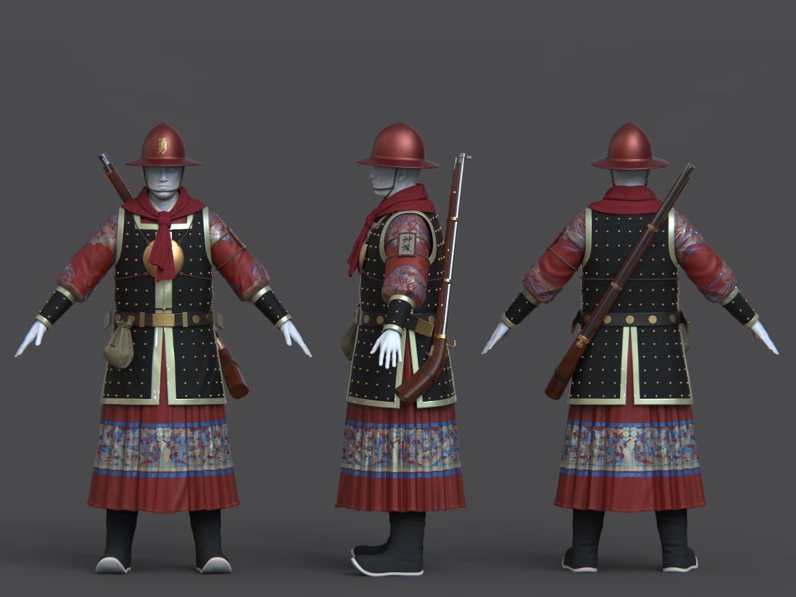 11-Ancient Chinese Armor-Ming dynasty 3D model_12