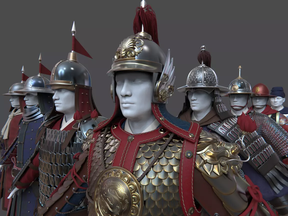 11-Ancient Chinese Armor-Ming dynasty 3D model_0