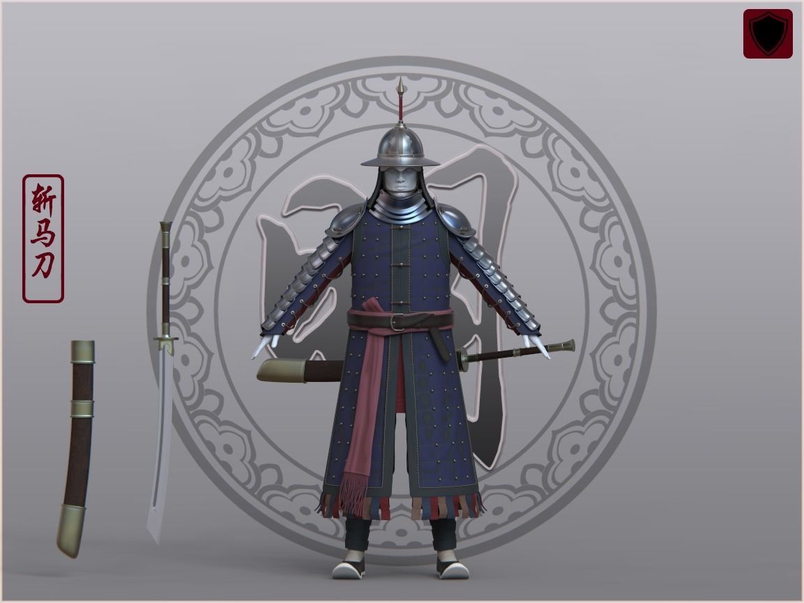 11-Ancient Chinese Armor-Ming dynasty 3D model_1