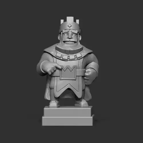 King of Clash royale 3d model 3D print model