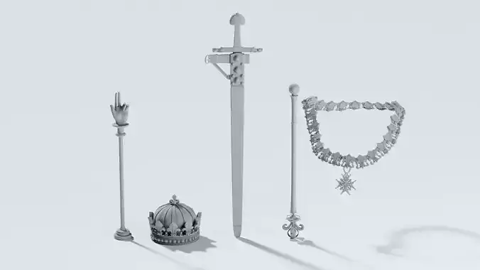 Jewel of Louis XIV - royal jewelry 3D model
