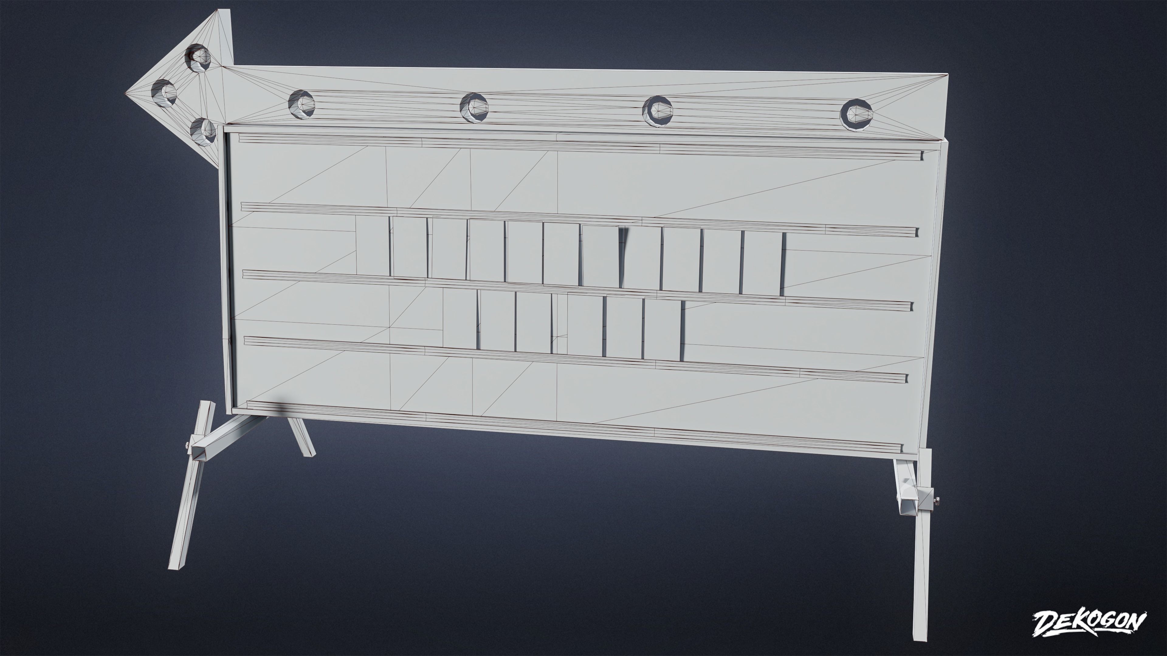 SIGNAGE - Sign Business Arrow 01 - LOW POLY AND NANITE Low-poly 3D model_4