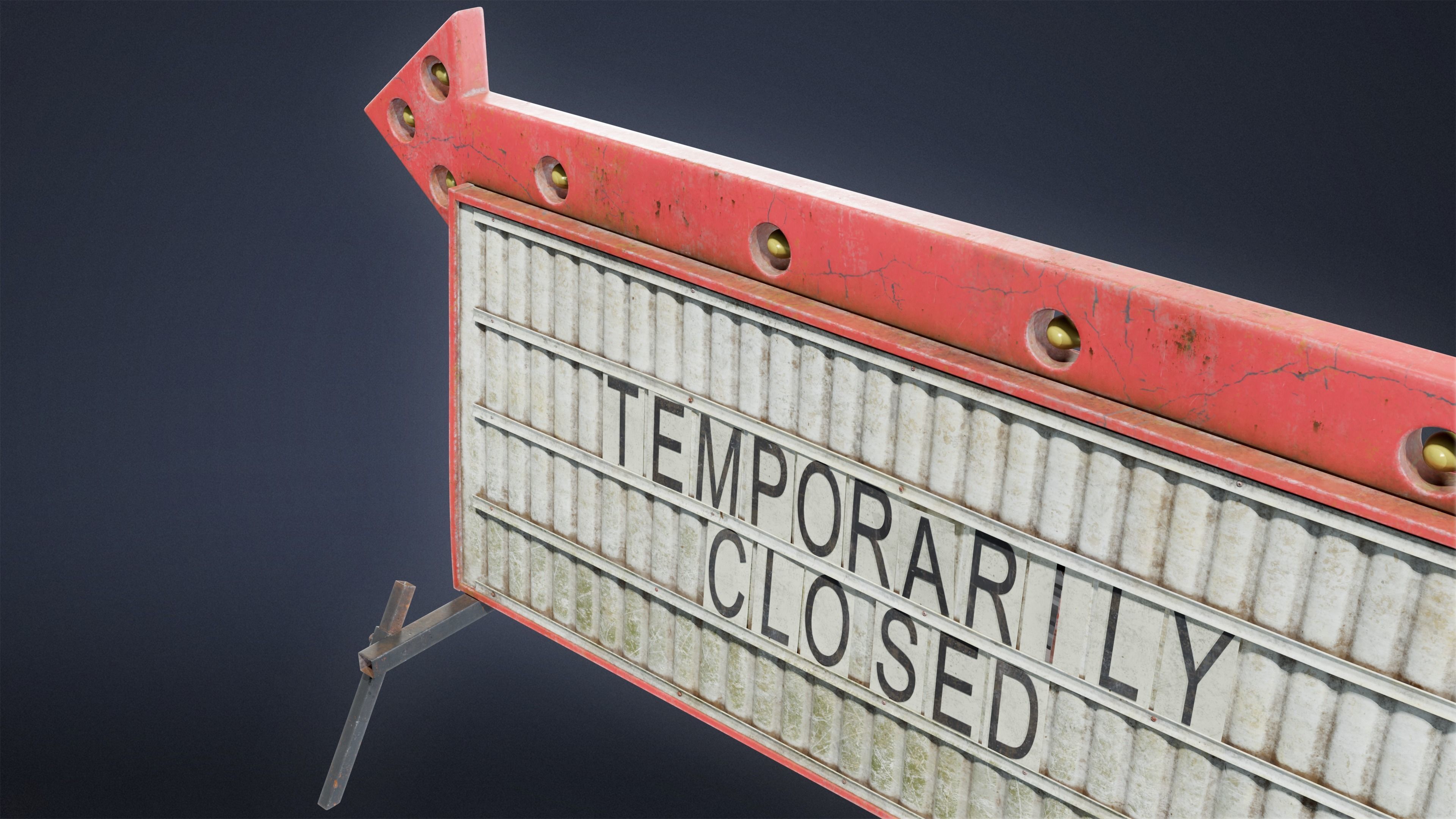 SIGNAGE - Sign Business Arrow 01 - LOW POLY AND NANITE Low-poly 3D model_23