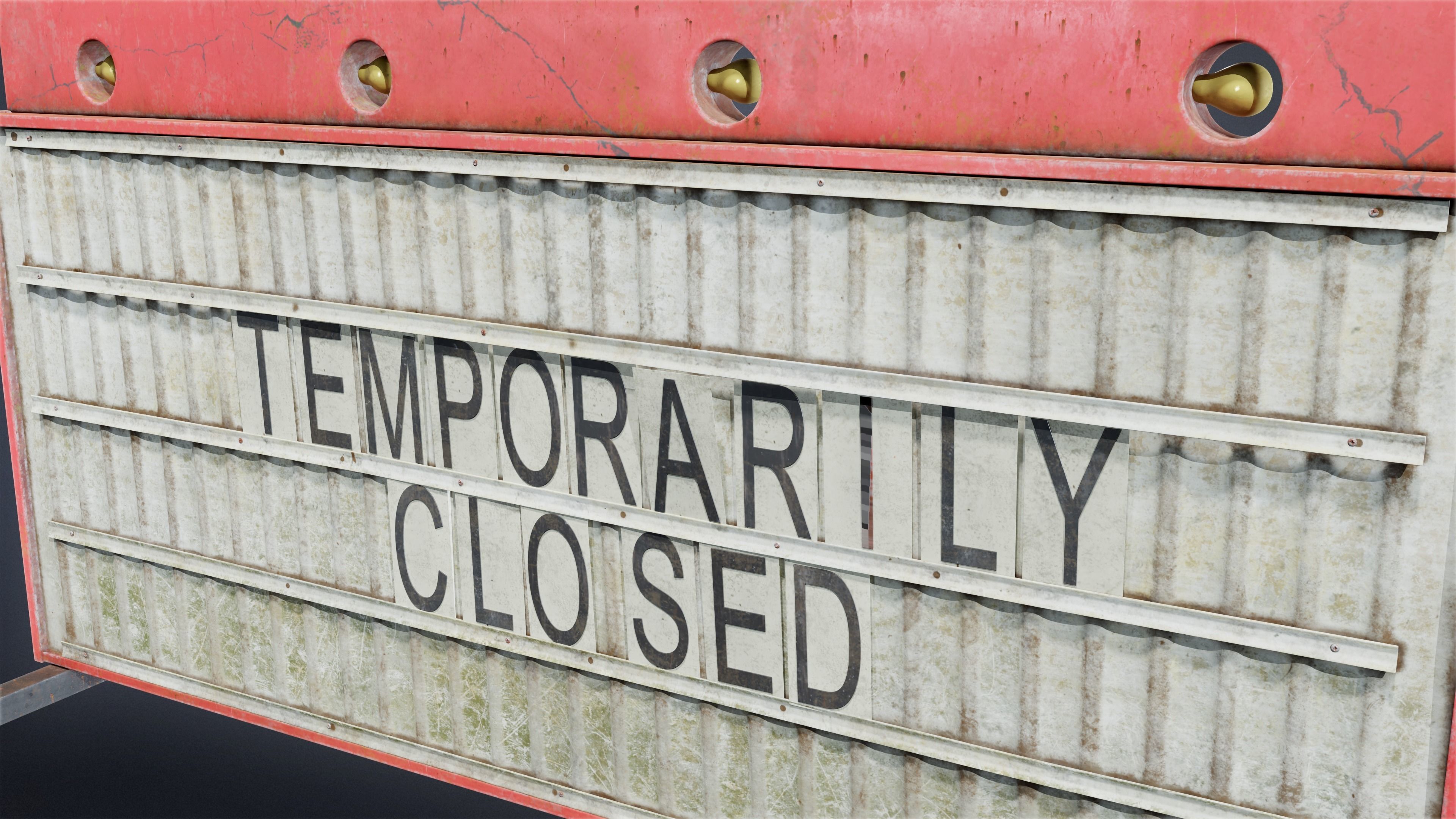 SIGNAGE - Sign Business Arrow 01 - LOW POLY AND NANITE Low-poly 3D model_22