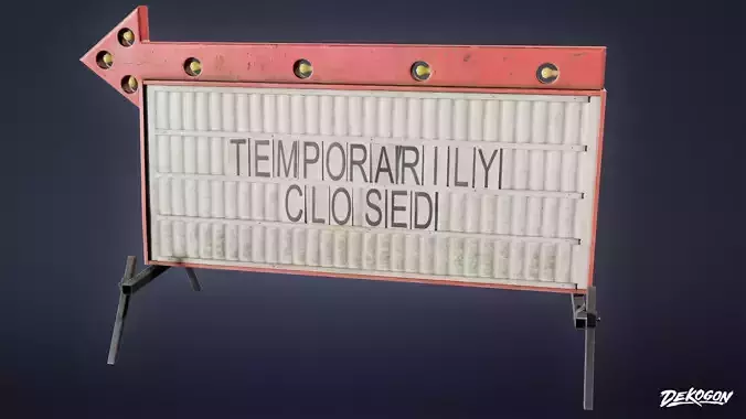 SIGNAGE - Sign Business Arrow 01 - LOW POLY AND NANITE