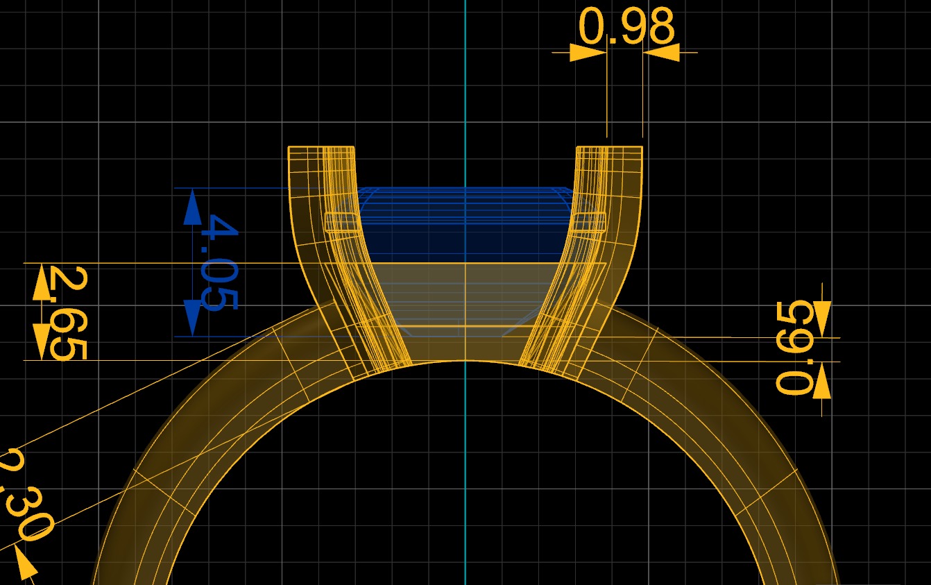 Signet Ring with Emerald cut gem 3D print model_5