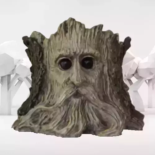 RUSTIC TREE STUMP PLANTER - BRING WOODLAND WHIMSY TO YOUR GARDEN 3D print model