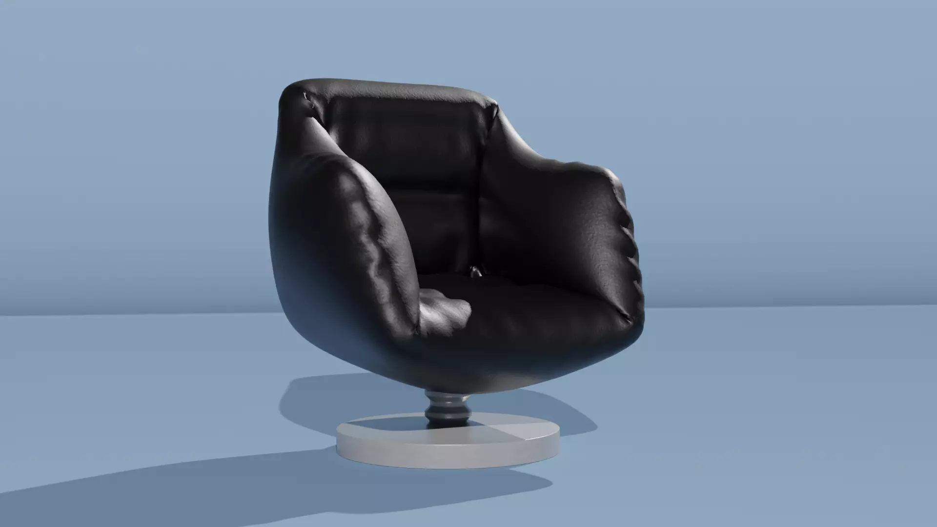 Armchair furniture Low-poly 3D model Free low-poly 3D model_0