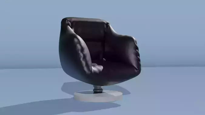Armchair furniture Low-poly 3D model Free low-poly 3D model