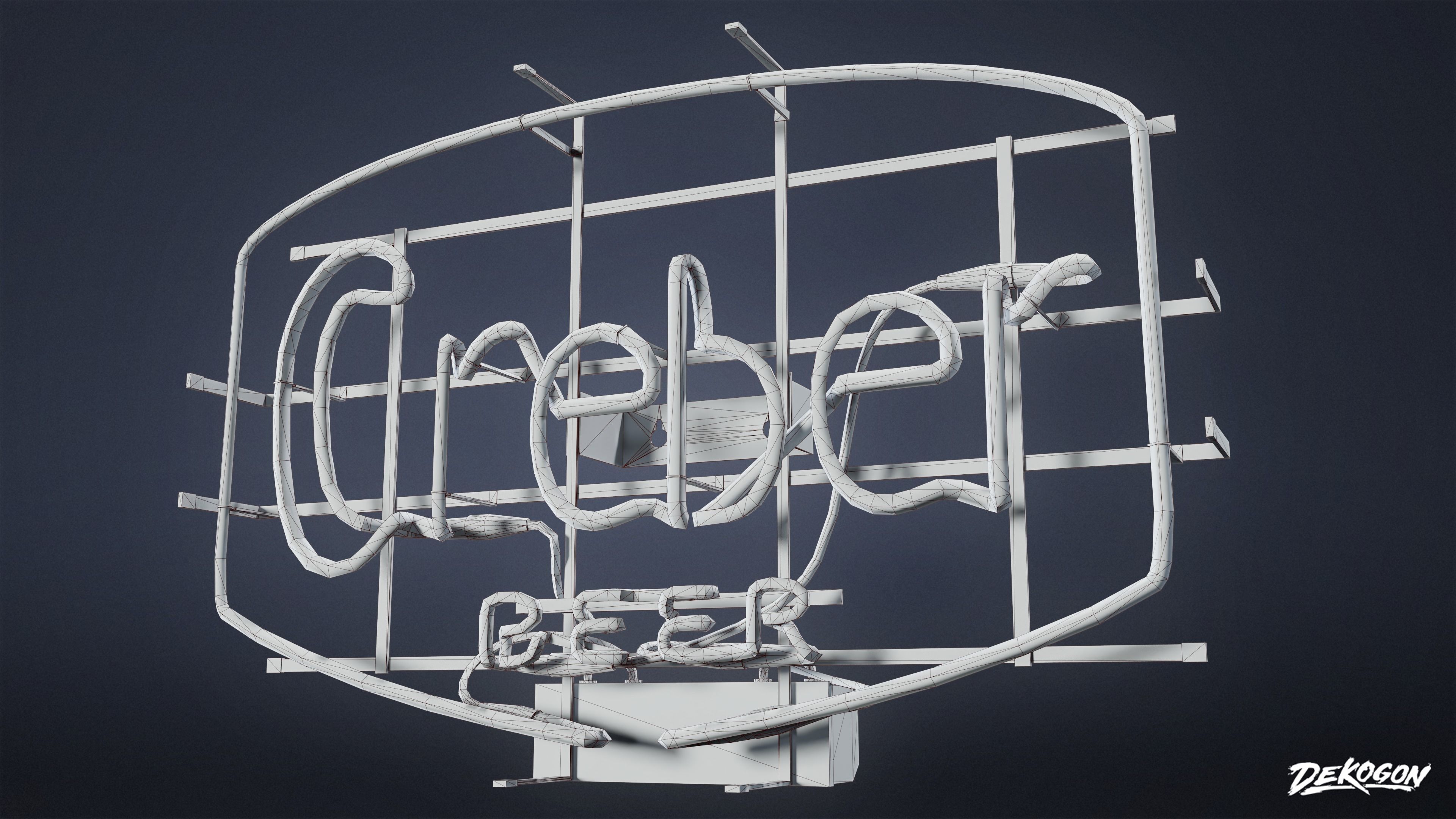 SIGNAGE - Sign Neon Set 02 - LOW POLY AND NANITE Low-poly 3D model_8