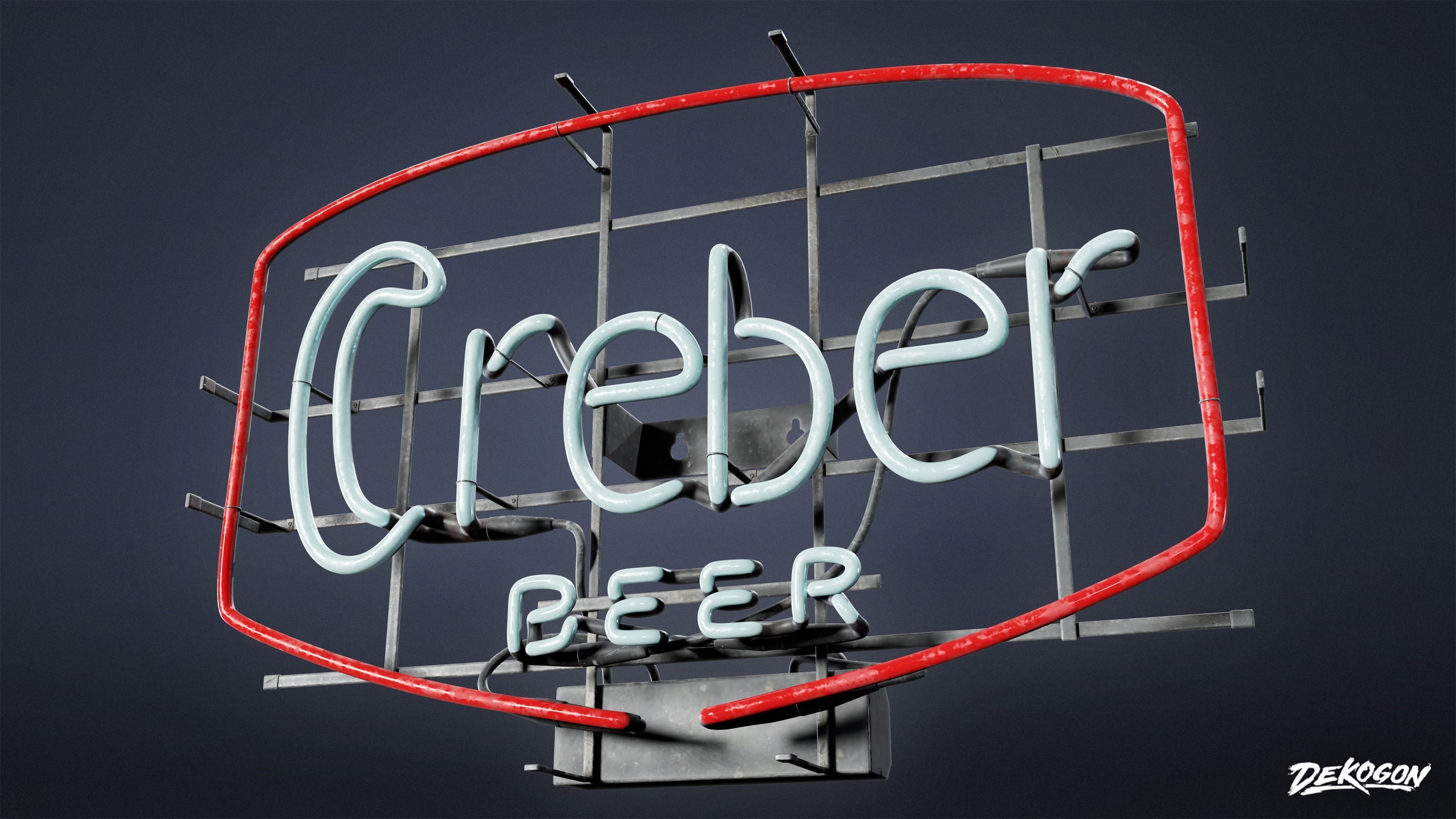 SIGNAGE - Sign Neon Set 02 - LOW POLY AND NANITE Low-poly 3D model_29