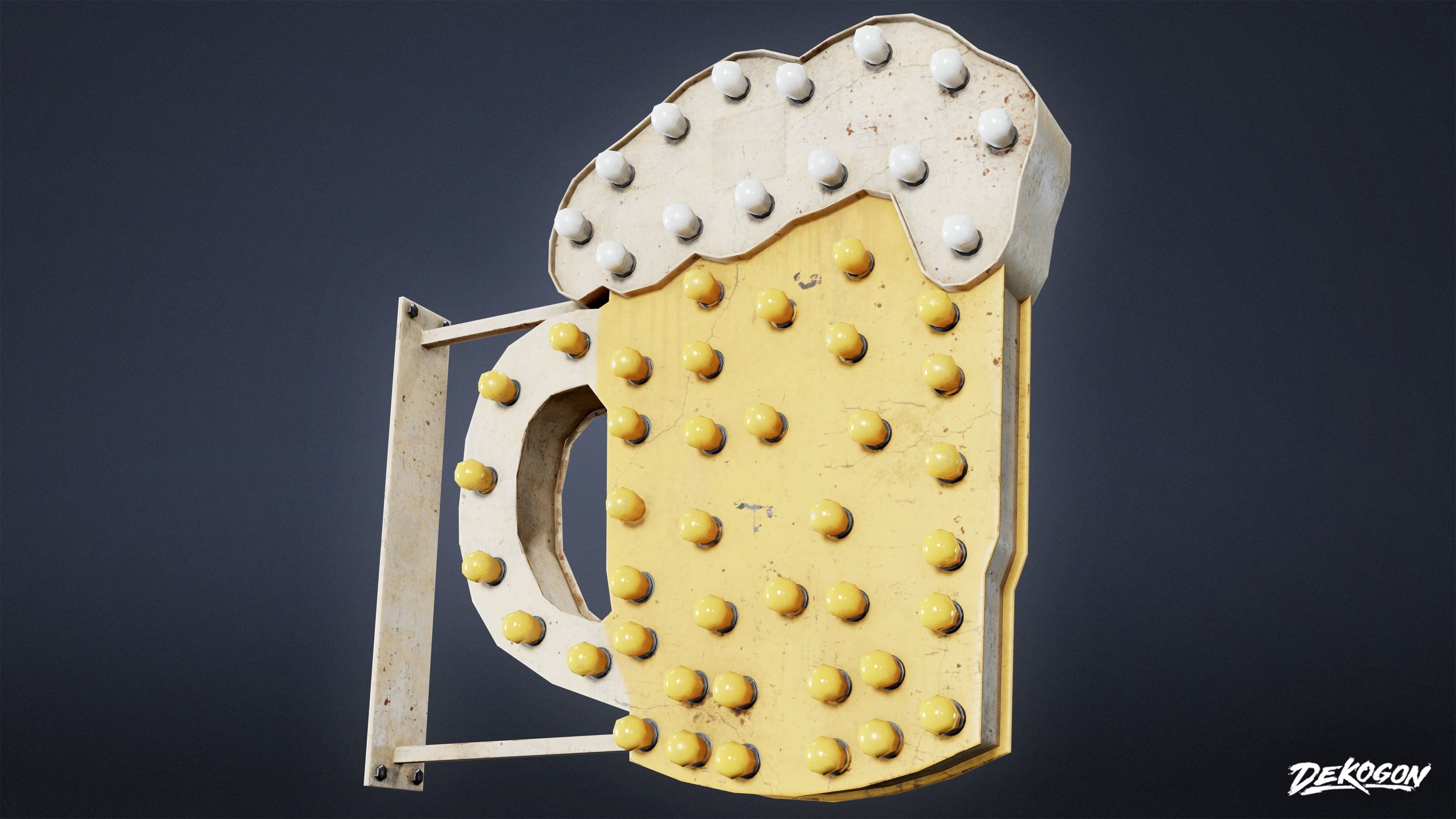 SIGNAGE - Sign Neon Set 02 - LOW POLY AND NANITE Low-poly 3D model_5