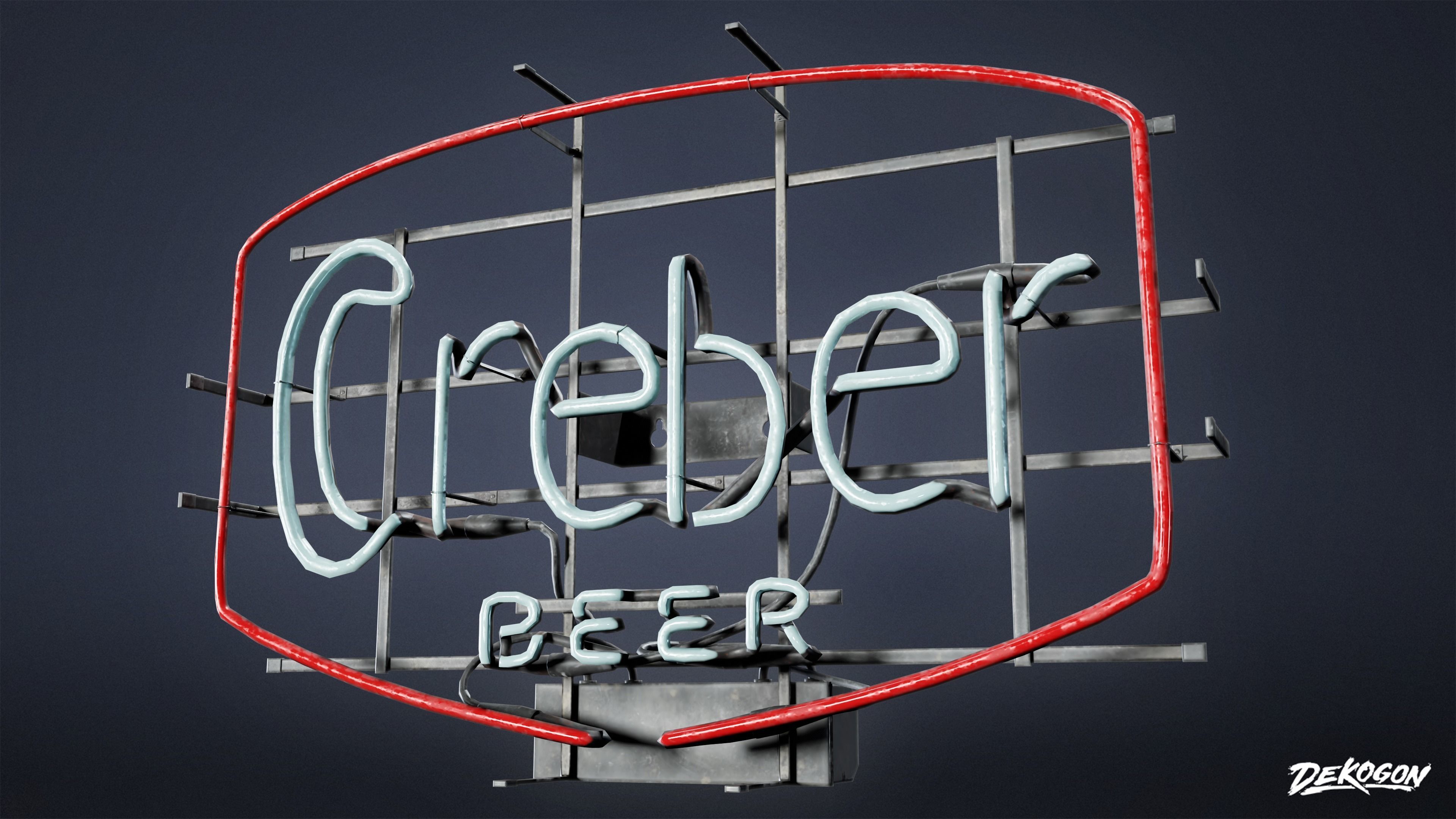 SIGNAGE - Sign Neon Set 02 - LOW POLY AND NANITE Low-poly 3D model_7