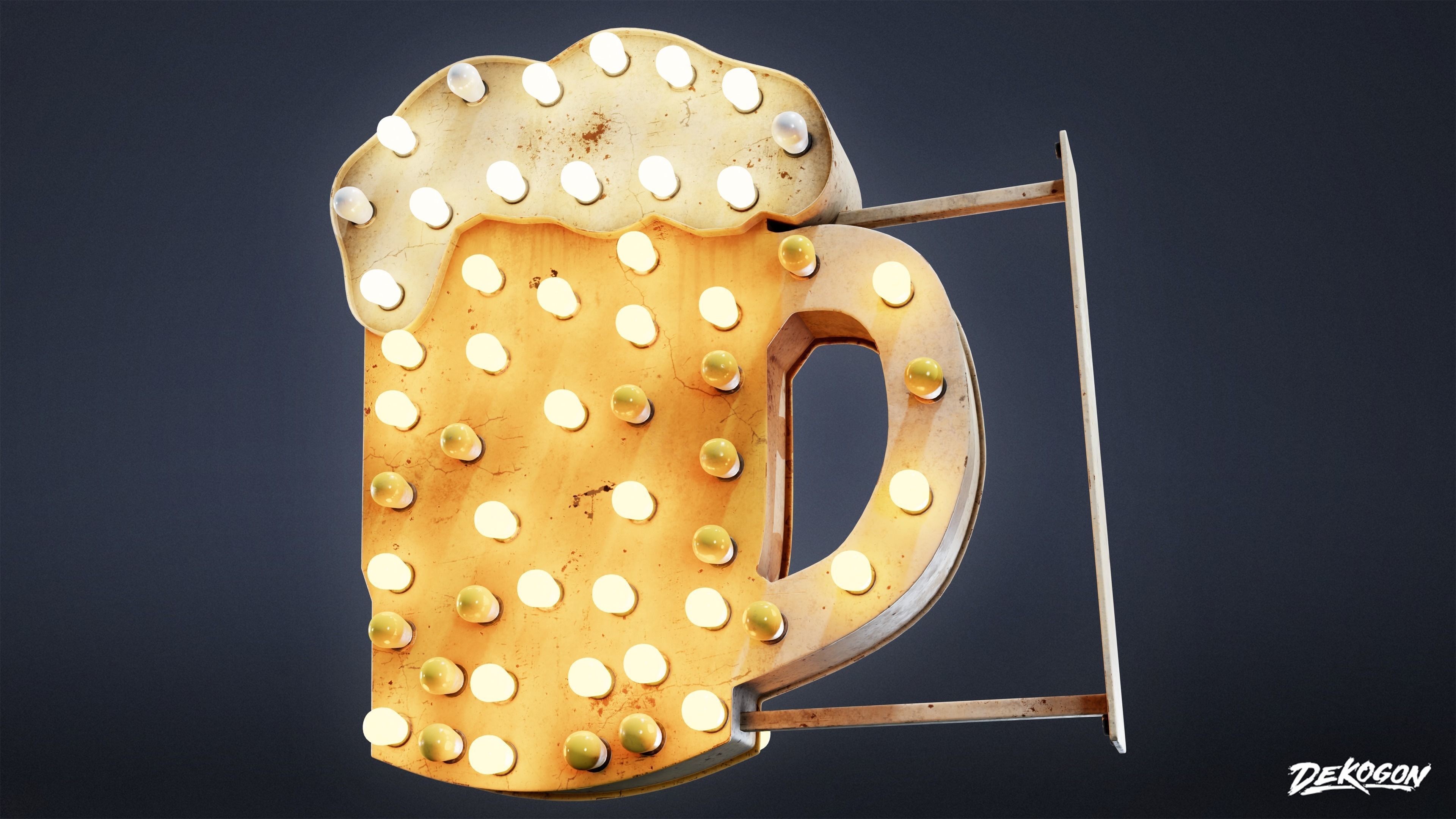 SIGNAGE - Sign Neon Set 02 - LOW POLY AND NANITE Low-poly 3D model_34