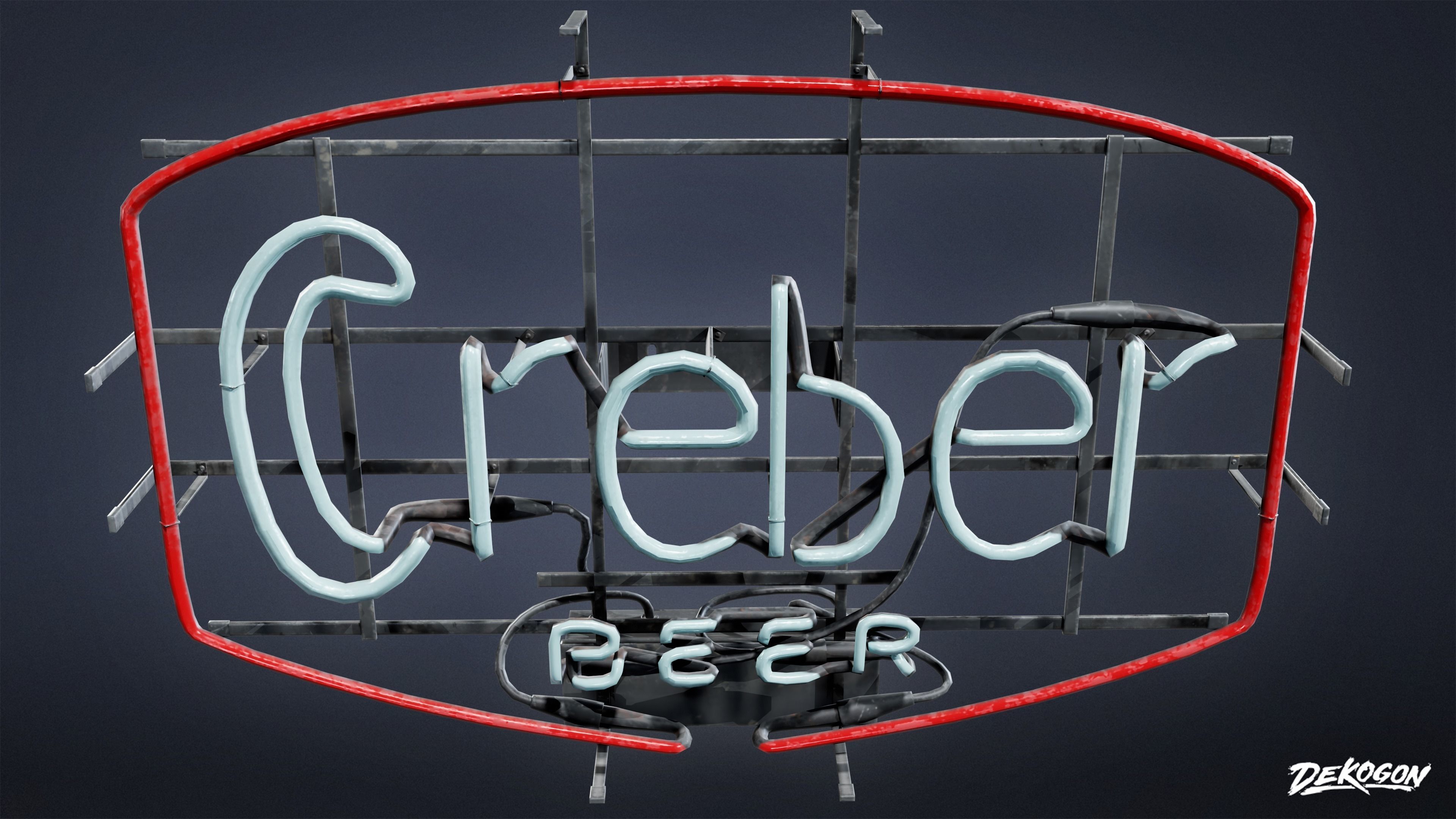 SIGNAGE - Sign Neon Set 02 - LOW POLY AND NANITE Low-poly 3D model_12