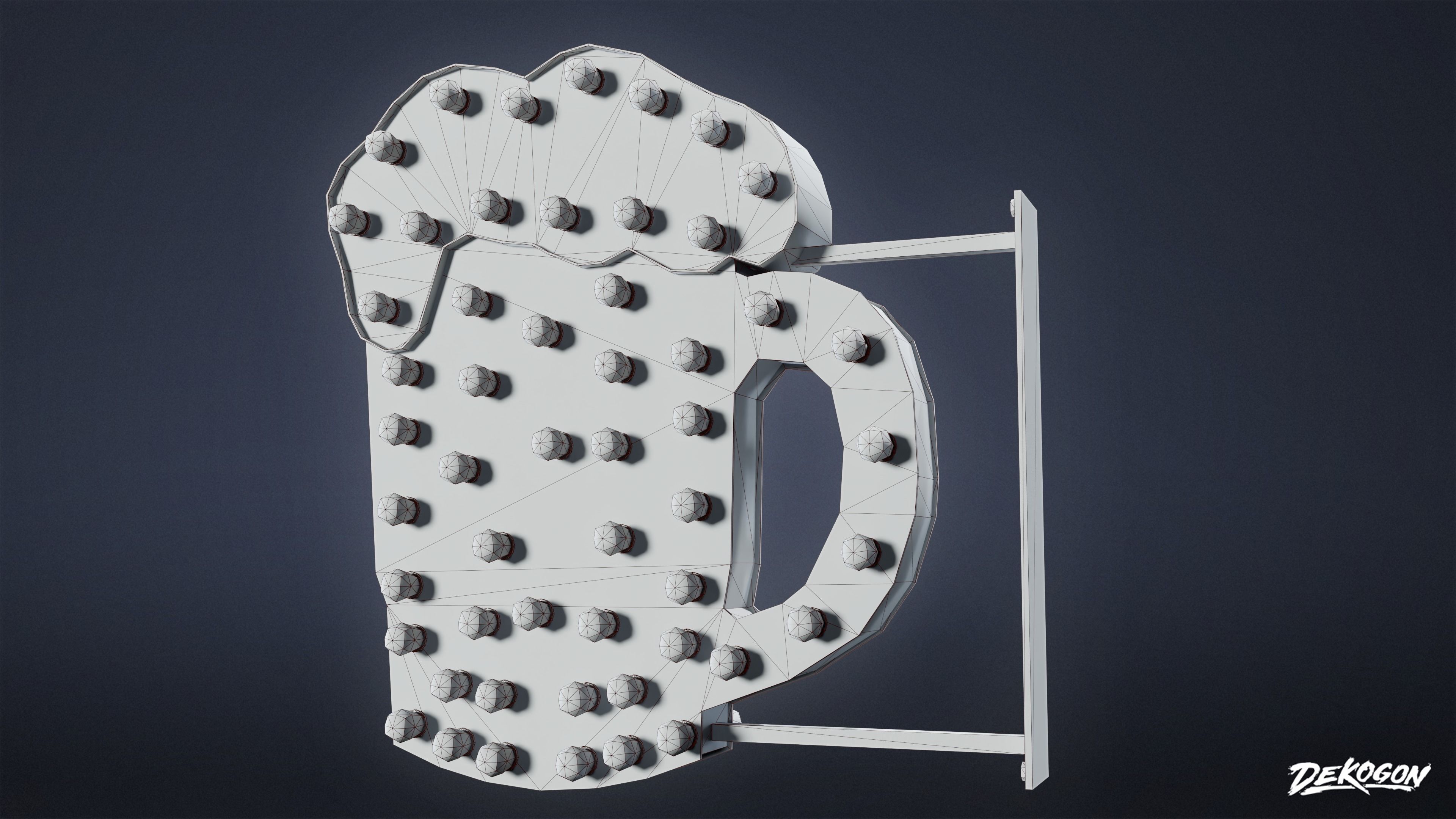 SIGNAGE - Sign Neon Set 02 - LOW POLY AND NANITE Low-poly 3D model_1