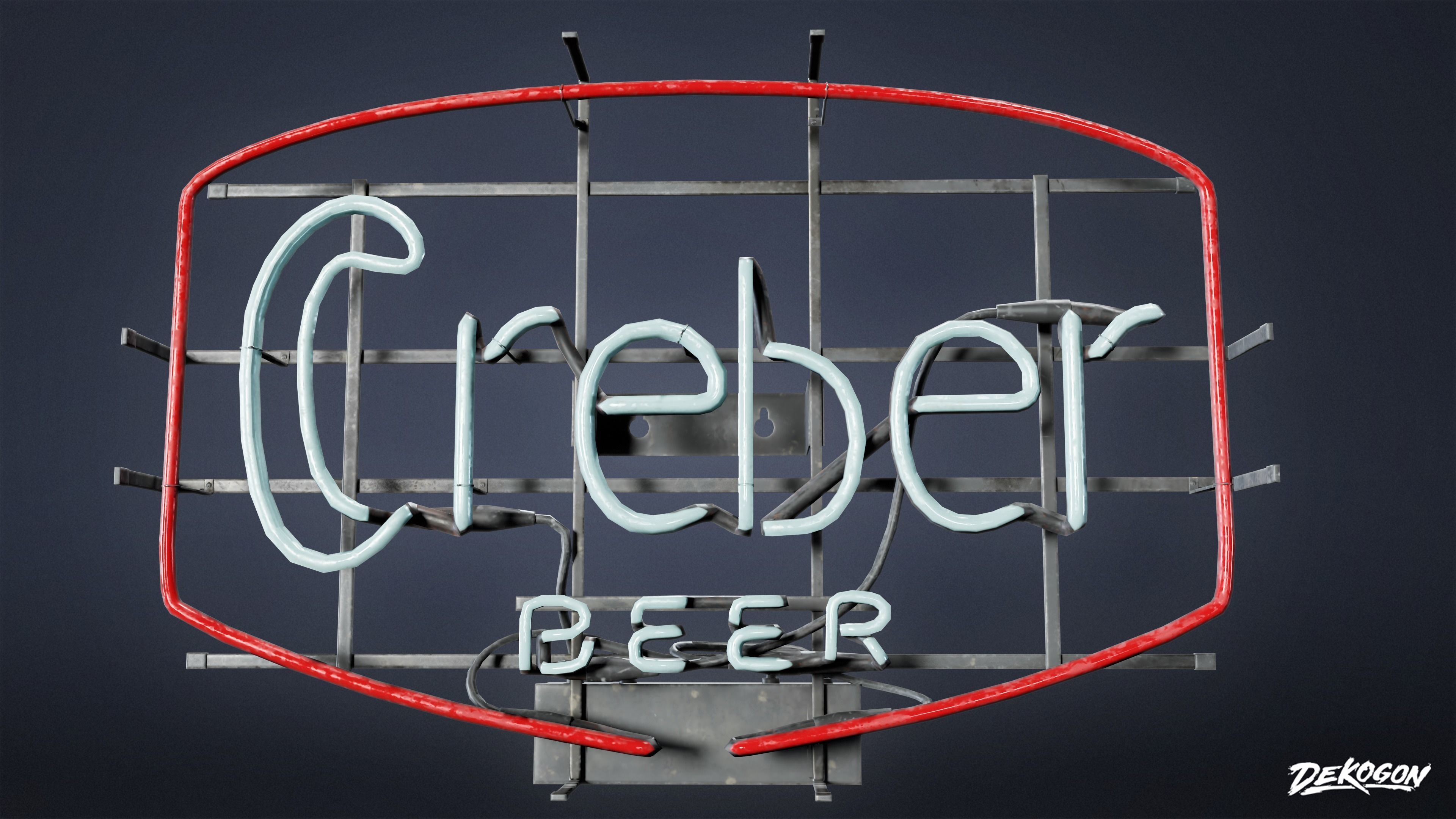 SIGNAGE - Sign Neon Set 02 - LOW POLY AND NANITE Low-poly 3D model_9