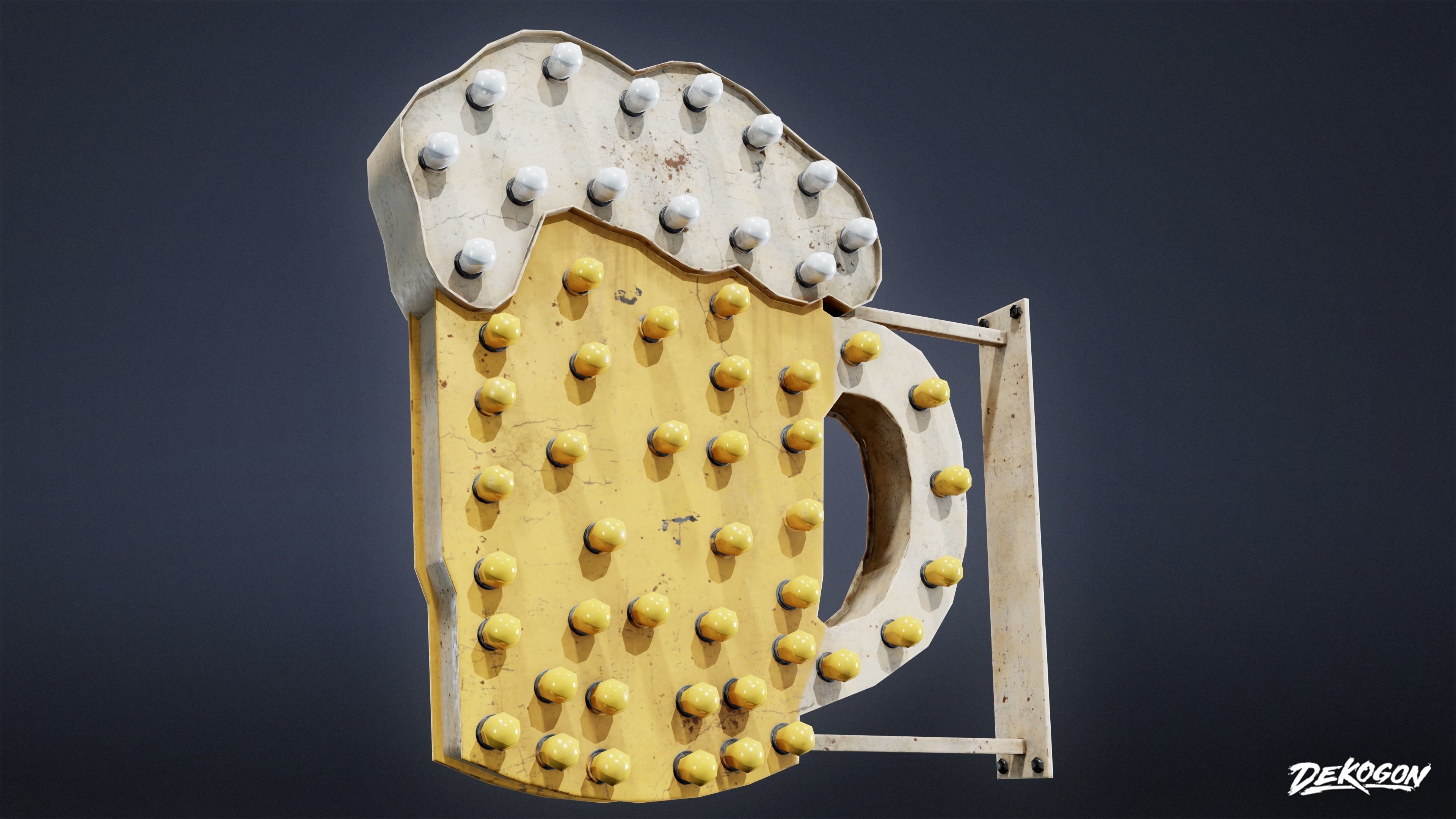 SIGNAGE - Sign Neon Set 02 - LOW POLY AND NANITE Low-poly 3D model_3