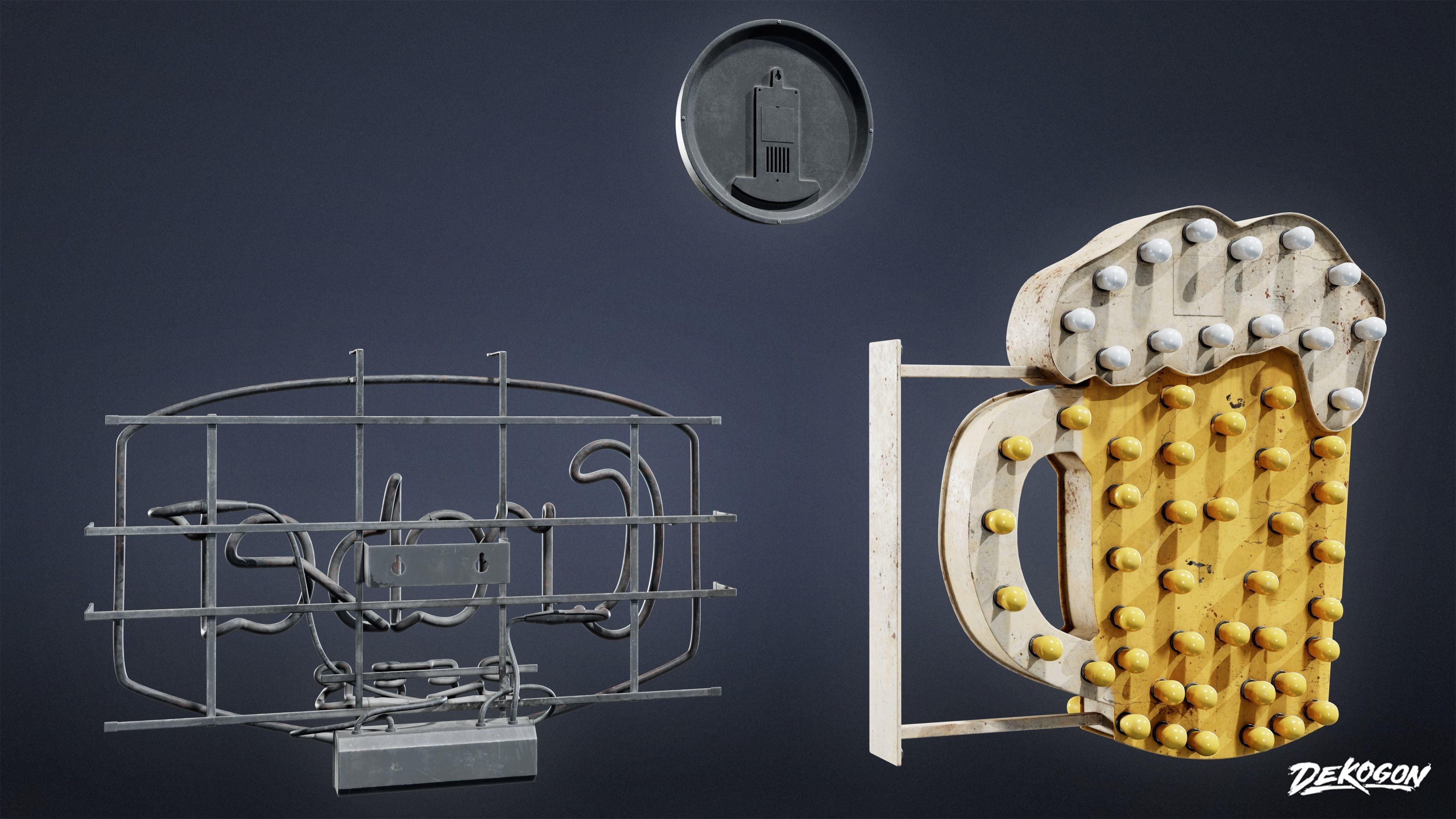 SIGNAGE - Sign Neon Set 02 - LOW POLY AND NANITE Low-poly 3D model_26