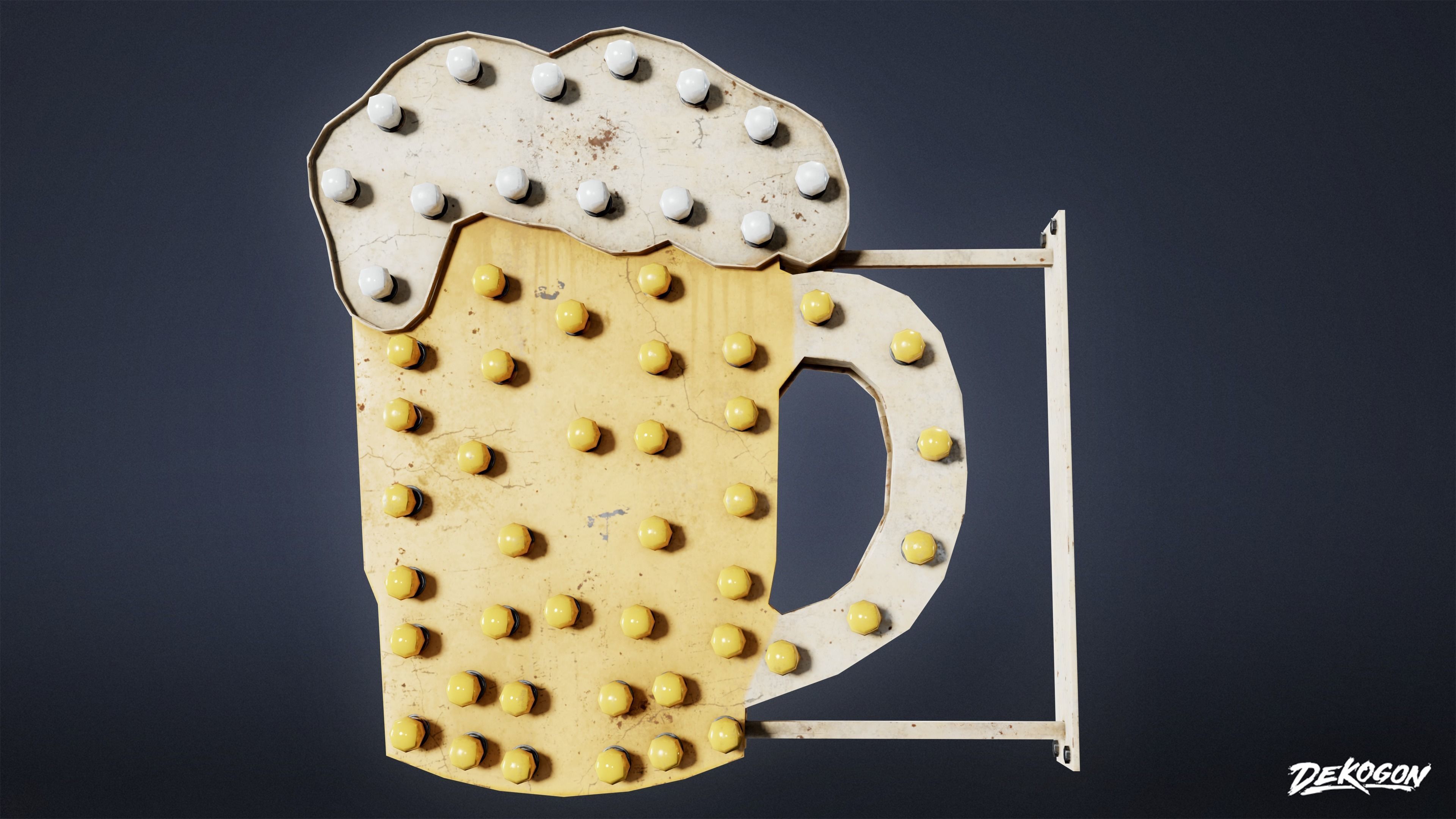 SIGNAGE - Sign Neon Set 02 - LOW POLY AND NANITE Low-poly 3D model_2