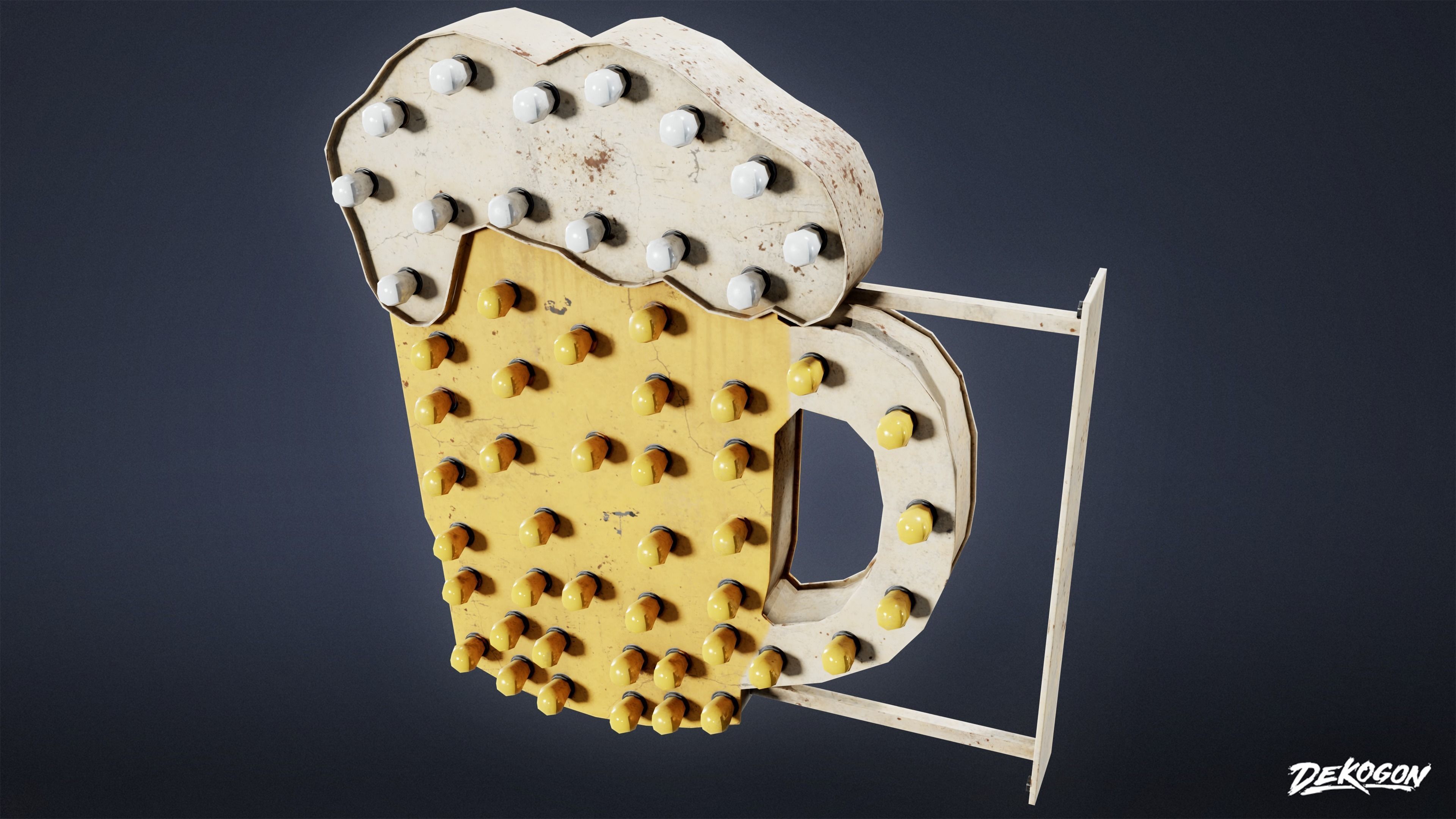 SIGNAGE - Sign Neon Set 02 - LOW POLY AND NANITE Low-poly 3D model_4