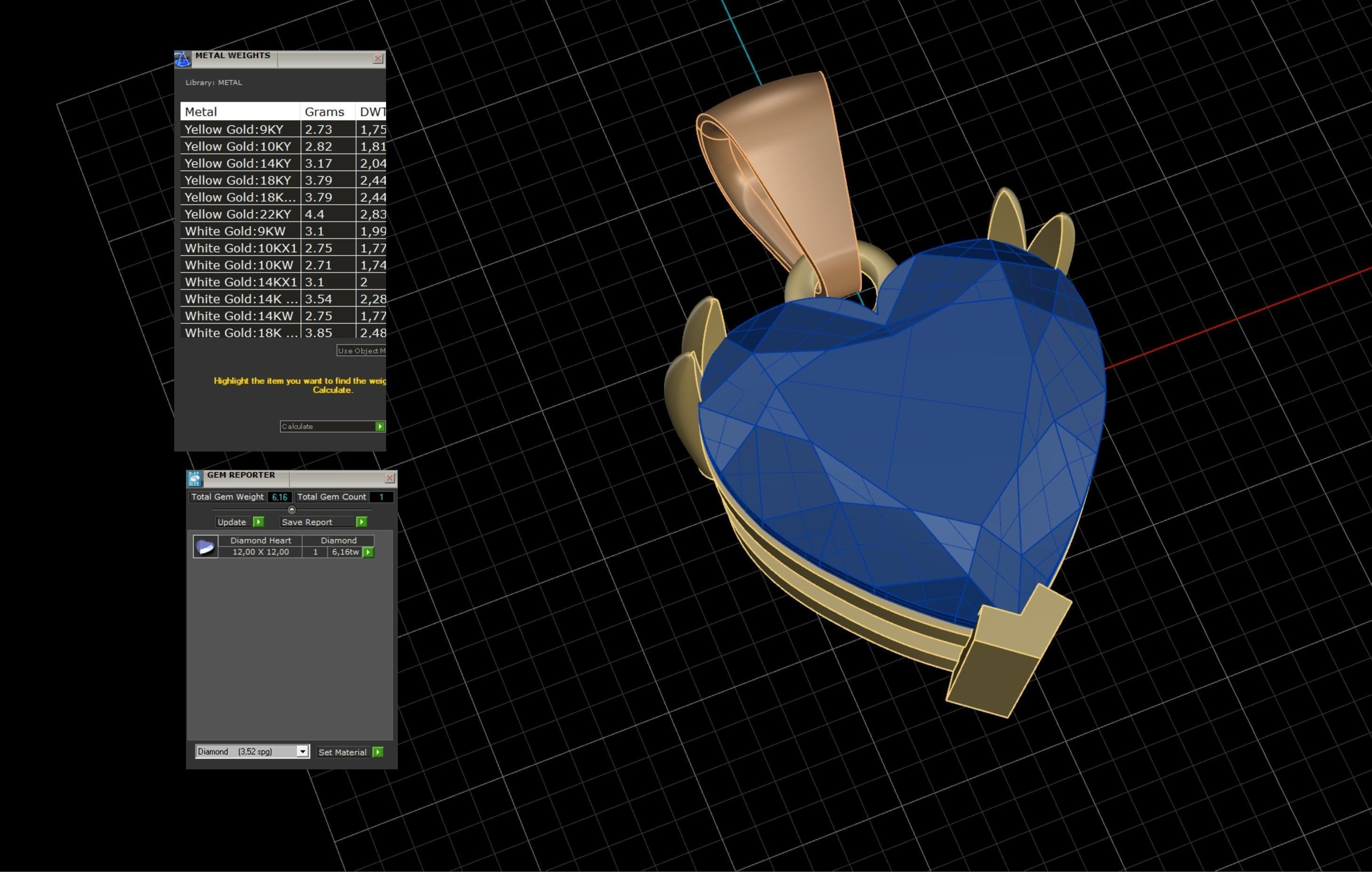 Heart Pendant 3D print model_13